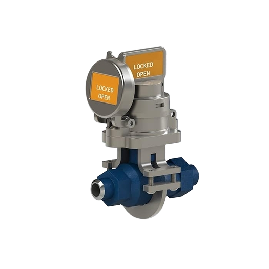 Complete assemblage van naaldklep met interlock