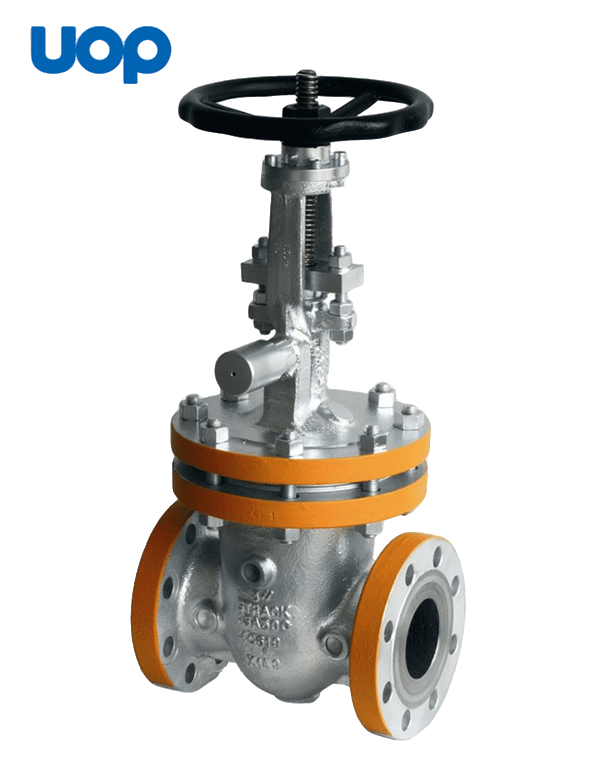 HF schuifafsluiter geschikt voor HF Alkalytie toepasingen, conform UOP en CoP standaard