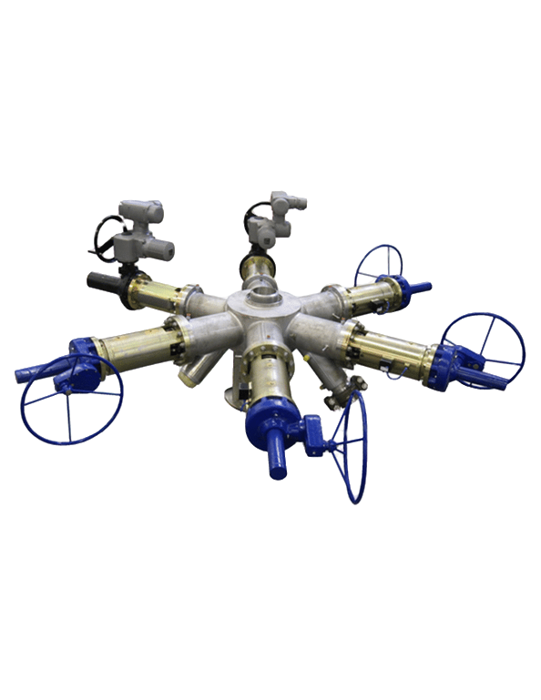 Zuigermeervoudige klep of verdeelklep.