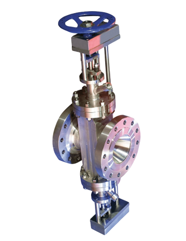 Katalysator schuifafsluiter met dubbele sluitschijf